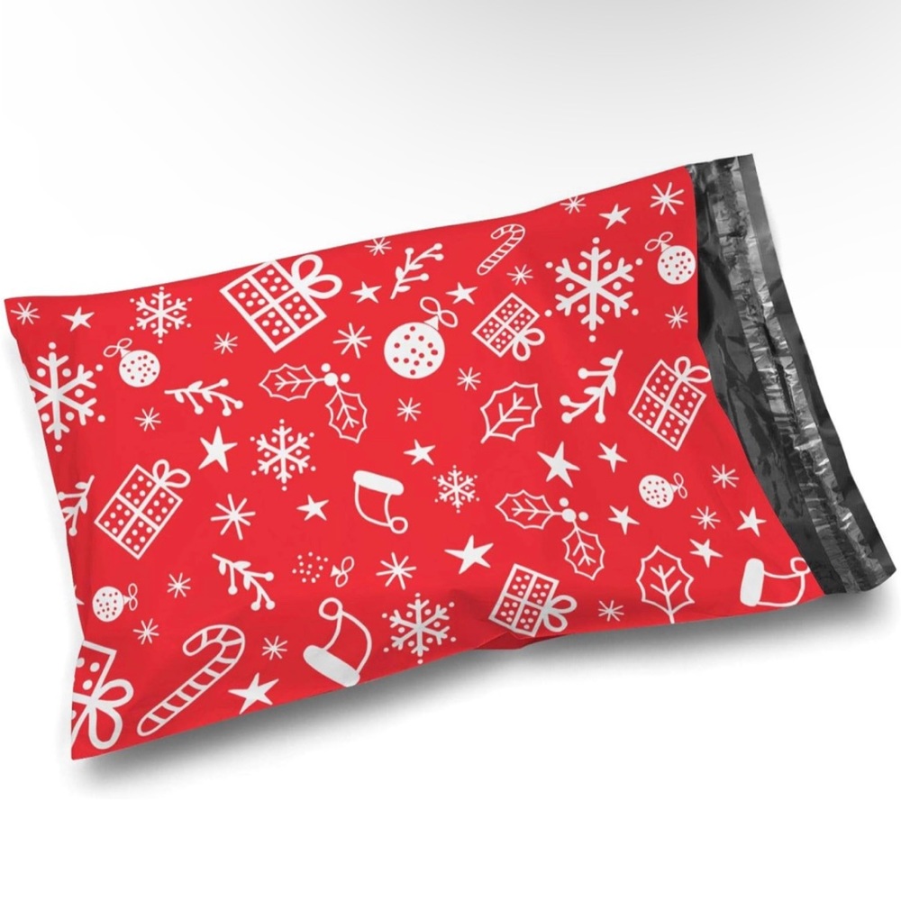 20 Poly mailers 10x 13 Red Christmas Cluster Ornaments NWOT